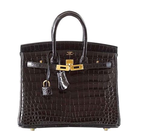 hermes birkin 25 black crocodile.